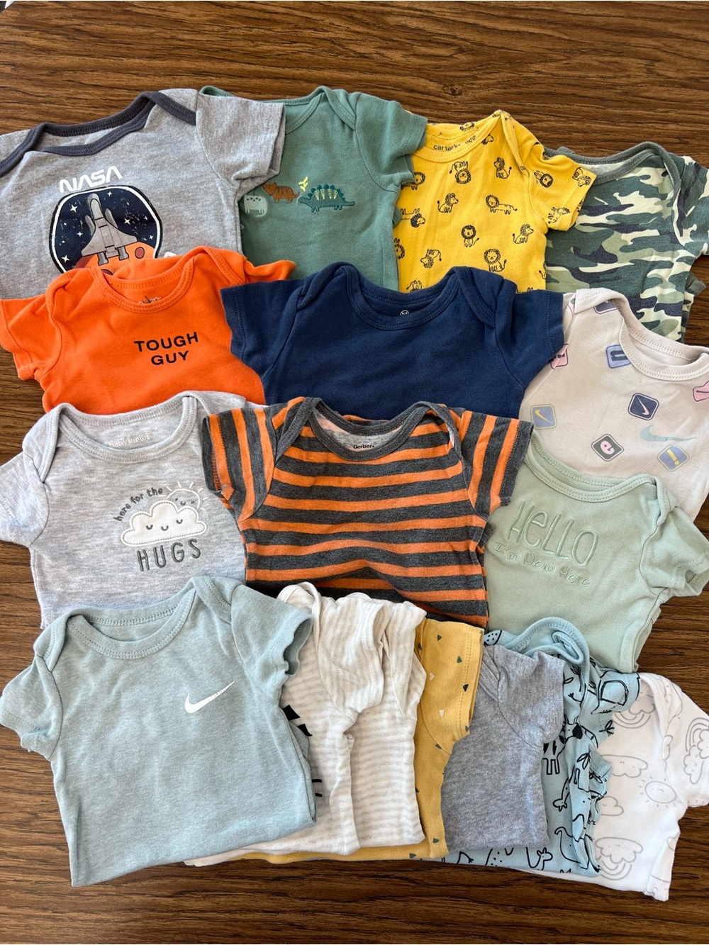 Baby Boy 6–9M Bodysuit Bundle 17 Pc Carter’s Gerber Nike